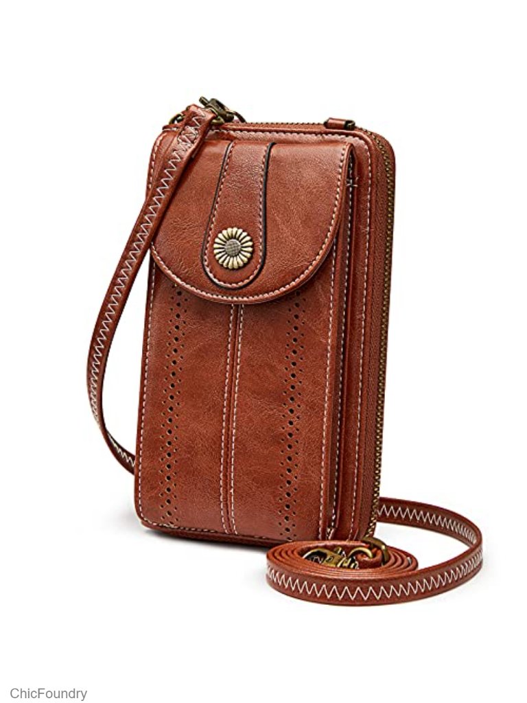 Rfid Blocking Crossbody Cell Phone Purse With Detachable Strap